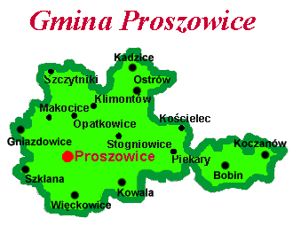 mapka g.Proszowice